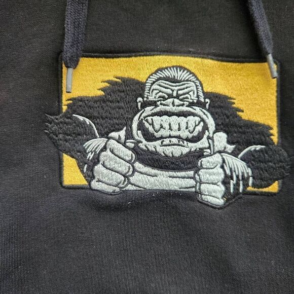 Element Burleys Hoodie Mens Large Skateboard Grunge Punk Relaxed Embroidered - Picture 3 of 5